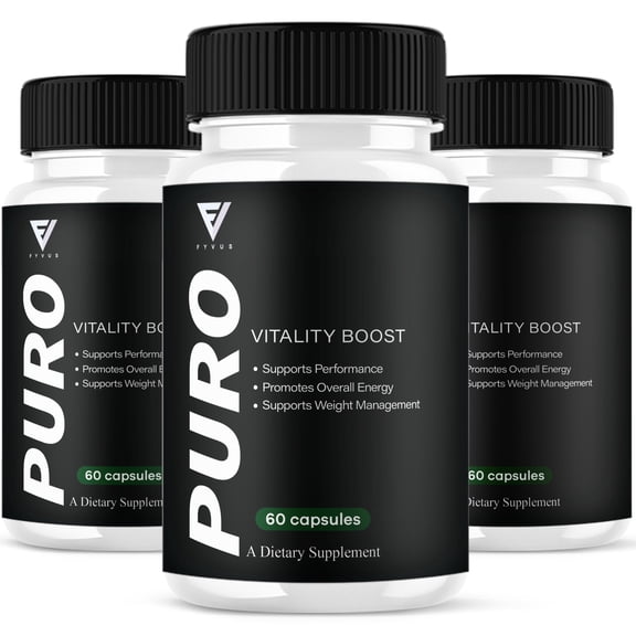 (3 Pack) Puro Vitality Advance Performance Support, PuroVitality Daily Health Support Supplement (180 Capsules)