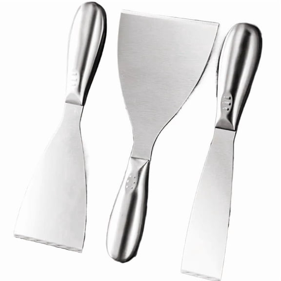 3 Pack Putty Knife Scraper, Putty Knife Set, Stainless Steel Putty Knife, Wallpaper Scraper Paint Scraper Tool for Spreading Drywall Spackle, Plasterboard Mud, Scraping Paint