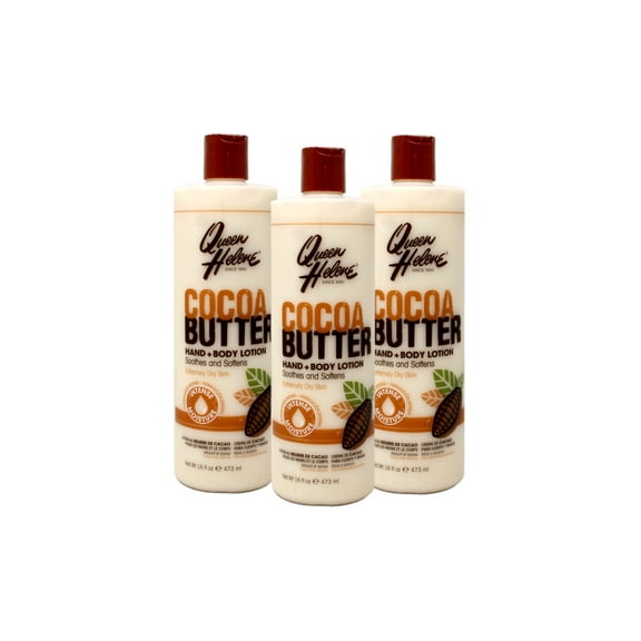 3 Pack QUEEN HELENE Cocoa Butter Hand & Body Lotion 16 Ounce each