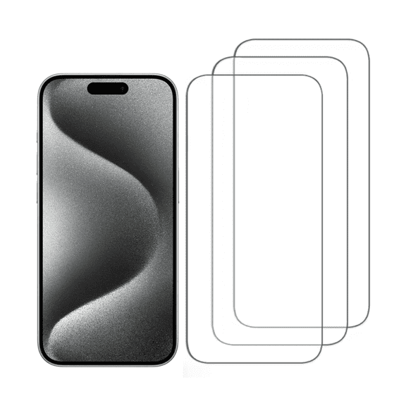 3-Pack Qixxronics Tempered Glass Screen Protector for iPhone 15 Plus, iPhone 16 Plus Case-Friendly HD Clear Glass Film Protector Cover for iPhone
