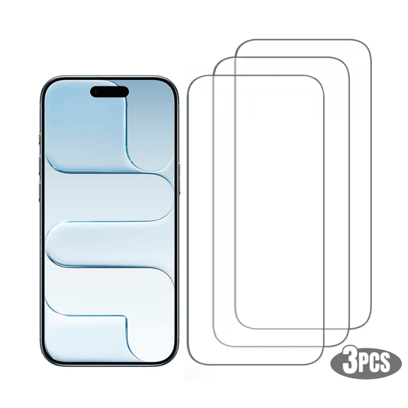 3-Pack Qixxronics for iPhone 17 Air (6.5 inch) Tempered Glass Screen Protector, Anti Scratch, Bubble Free
