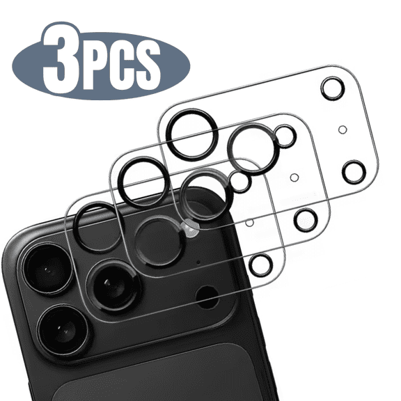 3 Pack Qixxronics Camera Lens Protector Compatible with iPhone 17 Pro Camera Lens Tempered Glass Protector [Night Circle]