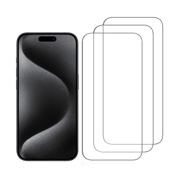 3-Pack Qixxronics iPhone 16 Pro Max Screen Protector Tempered Glass HD Clear Glass Film Protector for iPhone