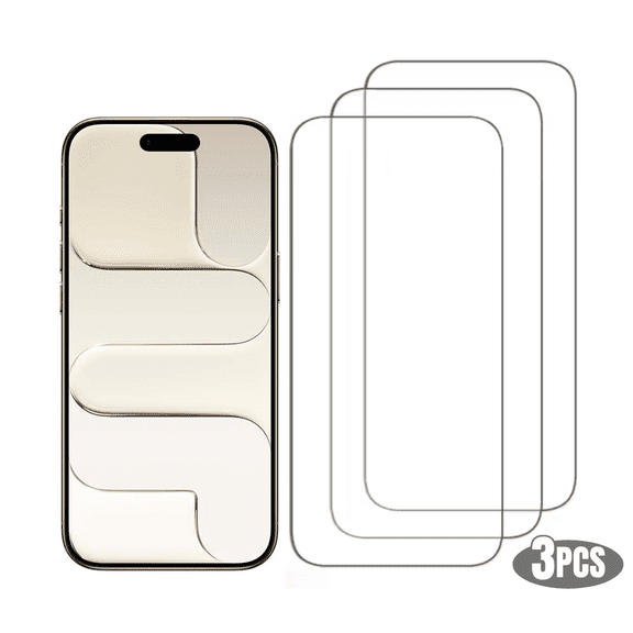3-Pack Qixxronics iPhone 17 Air Case-Friendly HD Clear Glass Film Protector Cover for iPhone