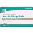 thumbnail image 1 of 3 Pack Quailty Choice 70% Isopropyl Alcohol Prep Pads 100 Count, 1 of 1