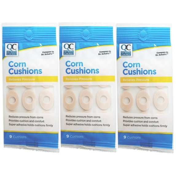3 Pack Quality Choice Corn Cushions Painful Pressure Relief 9 Count Each