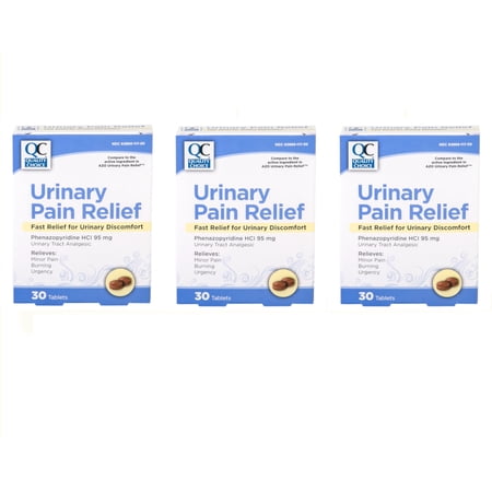 3 Pack Quality Choice Urinary Pain Relief, 30 Tablets