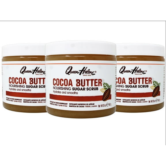 3 Pack - Queen Helene Nourishing Cocoa Butter Sugar Scrub, Hydrates and Smooths, 20 Ounce