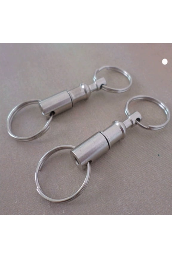 3 Pack Quick Release Detachable Pull Apart Key Rings Keychains,Double Spring Split Snap Seperate Chain Lock holder Convenient Accessory Gift (3Pack)