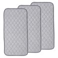 thumbnail image 1 of 3 Pack Quilted Thicker Waterproof Cradle Sheet, Washable Reusable Bamboo Cotton Changing Pad Liners Table Cover Liners (Gray 14” x 26”), 1 of 6