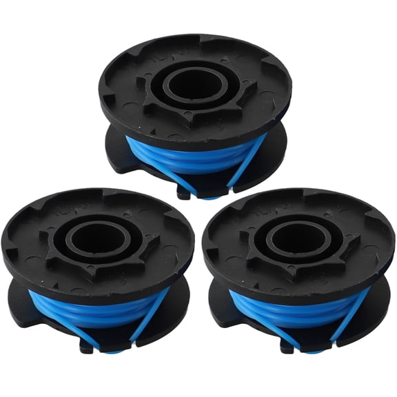3-Pack RAC125 Replacement Spools for RLT1830H13, RLT1825LI, OLT1831S String Trimmers, 3mm x 10m Automatic Feed Line