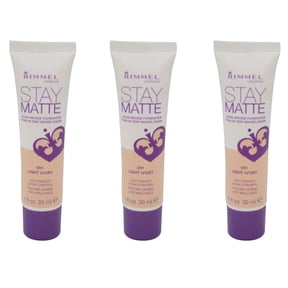 (3 Pack) RIMMEL LONDON Stay Matte Liquid Mousse Foundation - Light Ivory, 1 Ounce