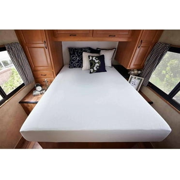 3 Pack RV King Fitted Sheets White 300TC 60/40 CottonPoly Blend Bedding 72x80x12