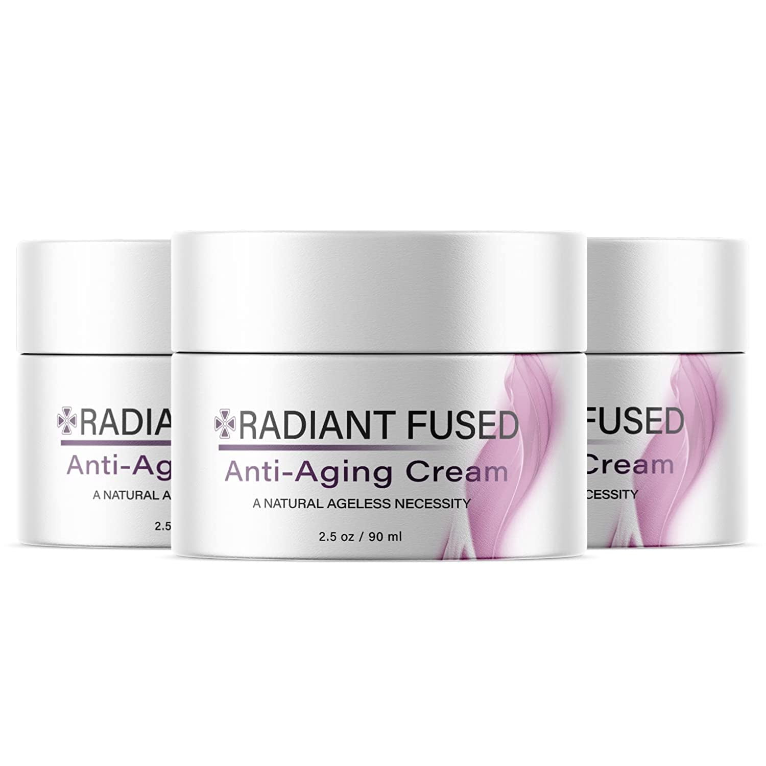 (3 Pack) Radiant Fused - Anti-Aging Face Cream - Ageless Moisturizer with Purified Water in Ingredients - Hydration and Deep Conditioning for All Skin Types