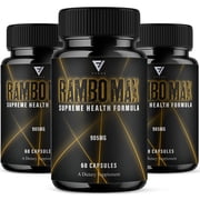 3 Pack Rambo Max Premium Wellness Supplement, RamboMax Pills 180 Capsules