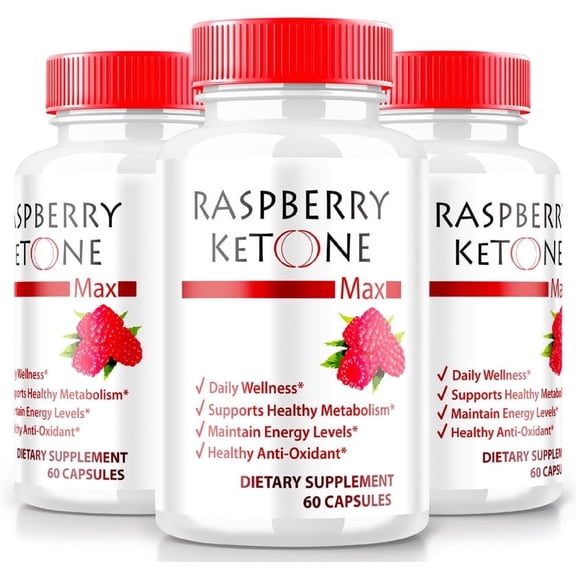 (3 Pack) Raspberry Ketone Capsules, All-Natural Weight Loss Formula to Support Active Lifestyle, Unlock Your Fitness Goals, RaspberryKetone 1200MG, Official Keto Pills (180 Capsules)
