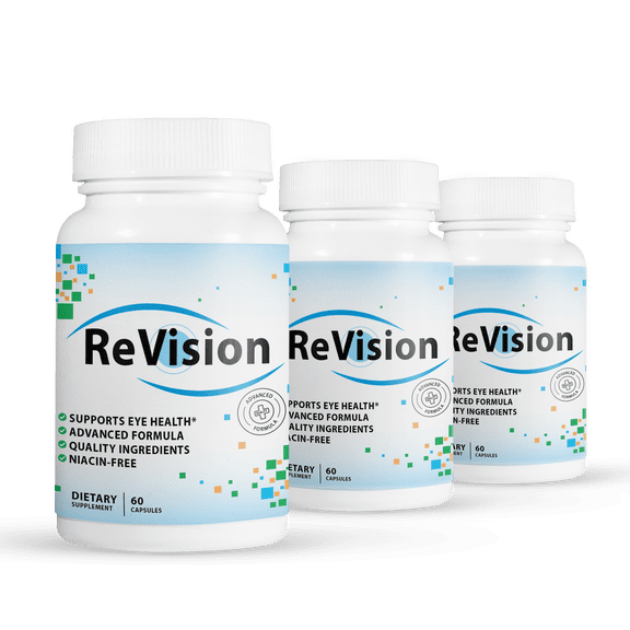 3 Pack ReVision Advanced Vision Supplement Supports Eye Health 60 Capsules x3