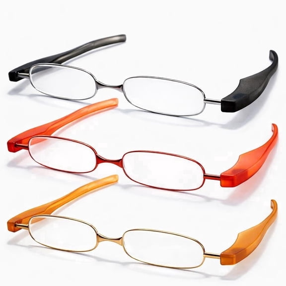 3 Pack Reading Glasses Men Women Mini Rectangle Frame Lightweight Compact Readers Pocket Travel