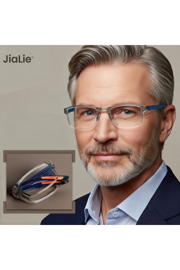 3‑Pack Foldable Blue Light Block Reading Glasses +2.5, Spring‑Hinge Readers, Compact Travel Eyewear Unisex