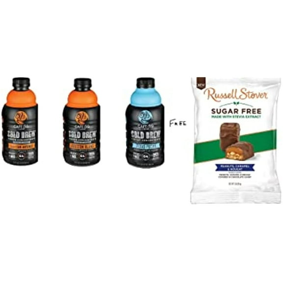 3 Pack Ready To Mix Cafe Ole By H-E-B Cold Brew Concentrate 32 Oz Jar(San Antonio/Houston And Texas Pecan With Free Russel Stover Candy)