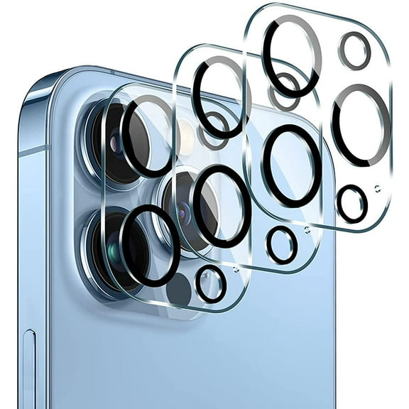 3-Pack Rear Camera Lens HD Tempered Glass Protector for iPhone 13 Pro / iPhone 13 Pro Max