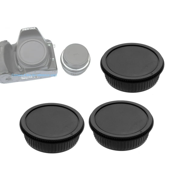 (3-Pack) Rear Lens Cap for Pentax K Mount, PK Lens Cap, Kmount Lens Rear Cover, PK Camera Body Cap for Pentax K K-70 K-1 K-3 II K-S2 K-S1 K-3 K-50 K-30 K-5 IIs K-5 II K-5 K-500 K-50 K-30 K-x K-7 K-m