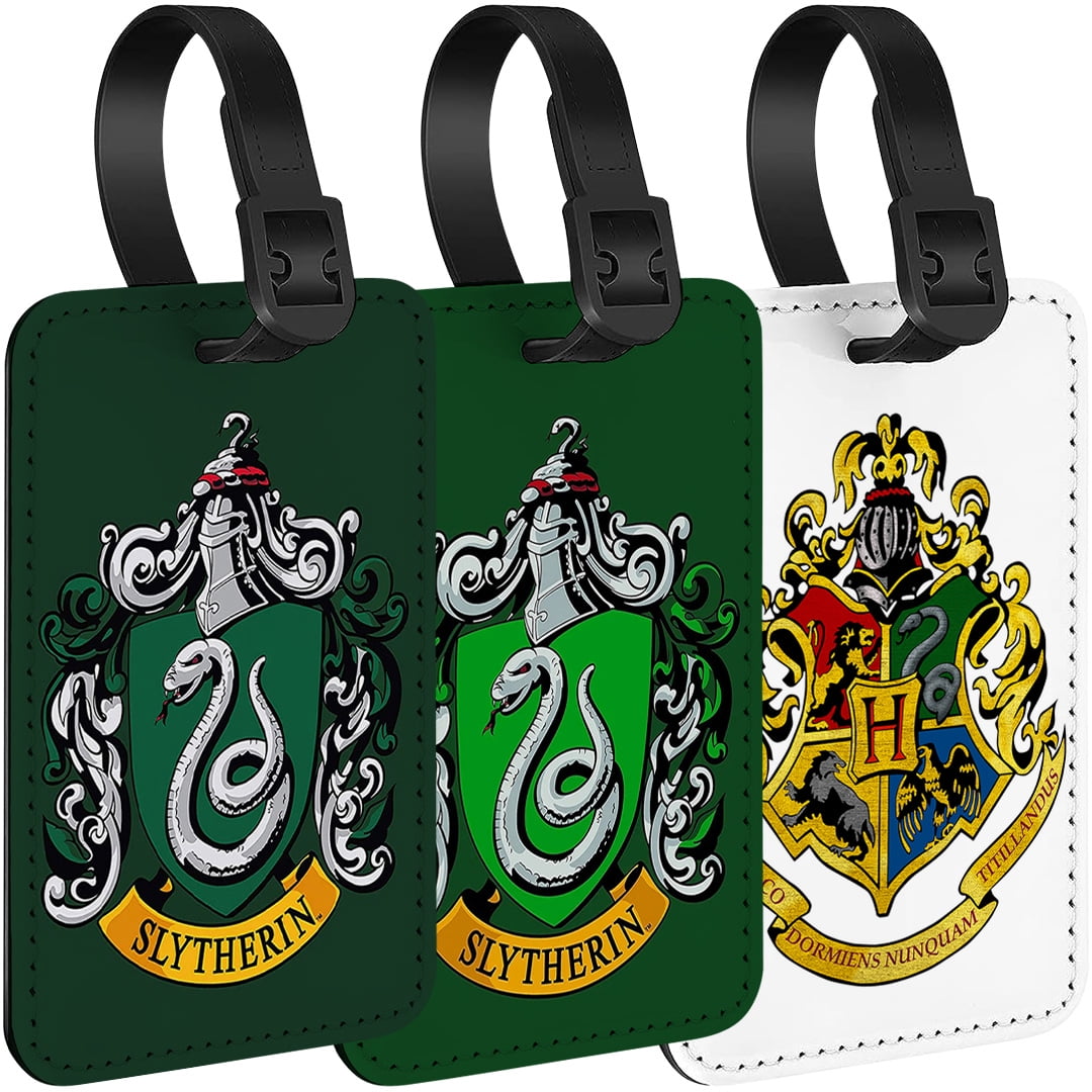 3 Pack Rectangle PU Leather Luggage Tags for Travel Suitcase Baggage 4.