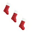 thumbnail image 1 of 3 Pack Red Christmas Stockings with Gold Snowflake Pattern, Soft White Plush Cuff Large Xmas Stockings, Hanging Decor & Gift Holder for Fireplace Stair Home Holiday Decor, 1 of 7