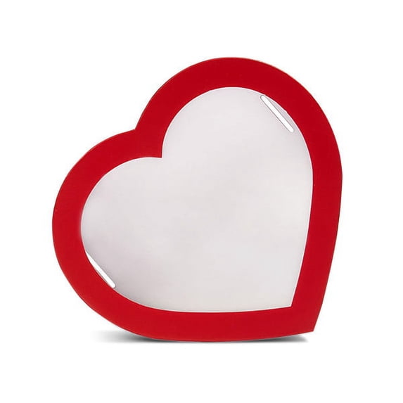 3 Pack, Red Heart Box With Window, Large 9.25X8X2.5" for Valentine's Day or Anniversary Gifts