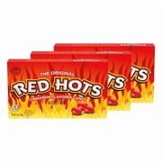 (3-Pack) Red Hots Original Cinnamon Flavored Candy, Theater Box, 5.5 oz
