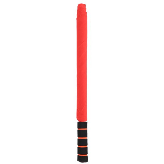 3-Pack Referee Signal Flags with Stainless Steel Pole, Red Yellow Green Polyester Flags on Sponge Handle, 18.11 Inch Total Length