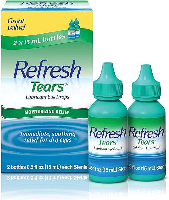 3 Pack Refresh Tears, Lubricant Eye Drops, 2 Bottles, .5 fl oz