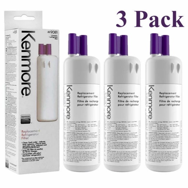3 Pack Refrigerator Water Filter 9081 Replacement Compatible With