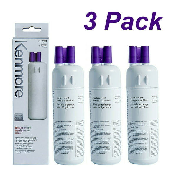 3 Pack Refrigerator Water Filter 9081 Replacement Compatible With Kenmore 469081 469930 Refrigerator Water Filter Cartridge