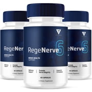 3 Pack RegeNerve6 Nerve Health Support Capsules, Rege Nerve 6 Advanced Nerve and Nootropic Formula Pills 180 Capsules