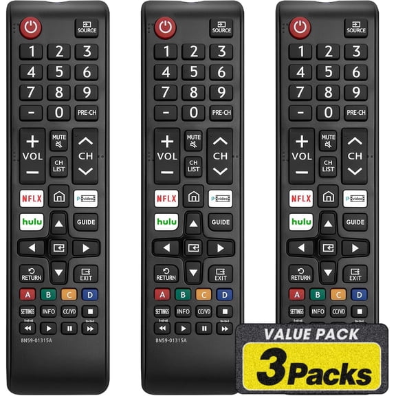 3 Pack Remote for All TV Remote, Replacement Compatible with All Smart TVs, LCD, LED, 3D, HDTV, Series TVs