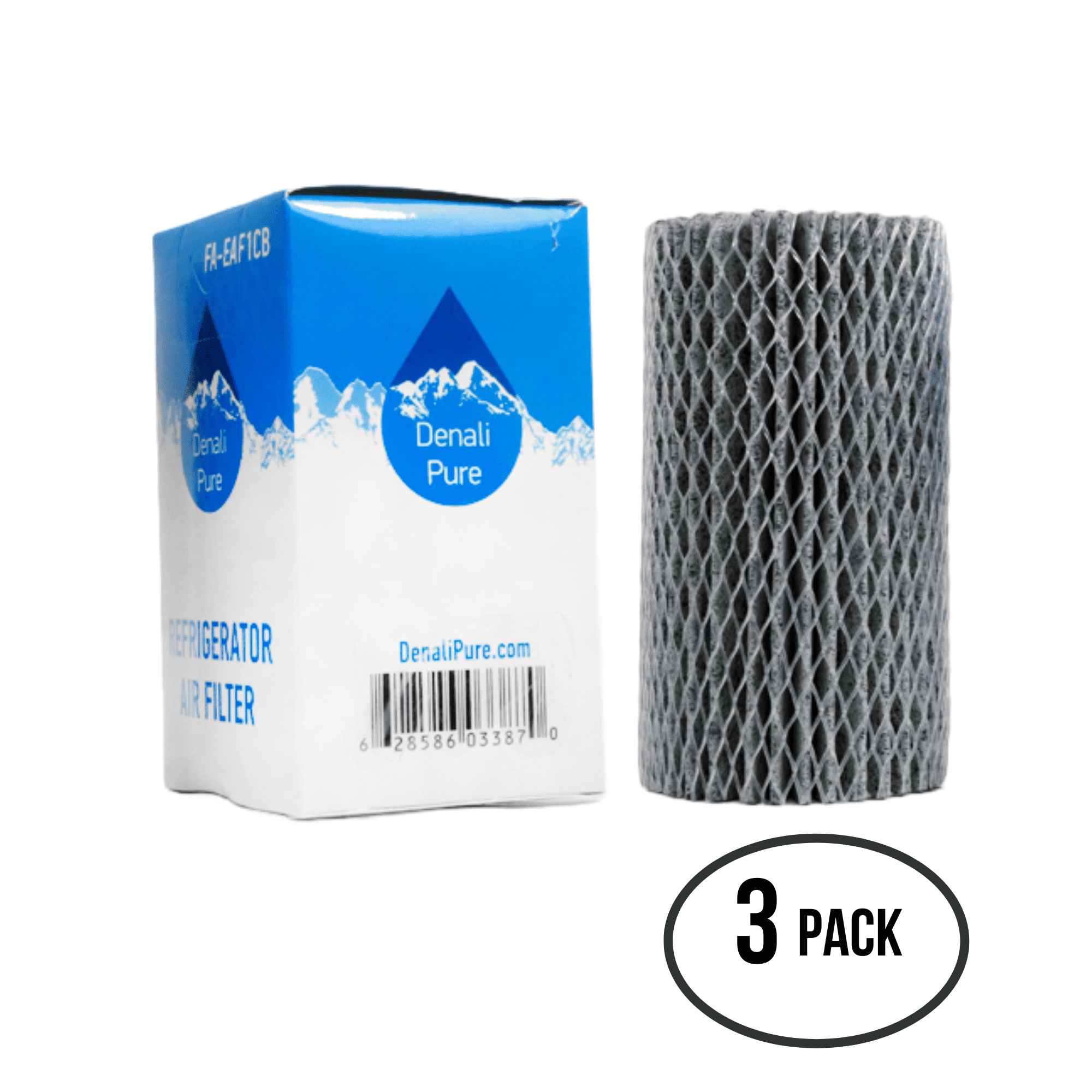 3-Pack Replacement Frigidaire MXLG62RBD0 Refrigerator Air Filter - Compatible Frigidaire EAF1CB, 46-9917 Fridge Air Filter
