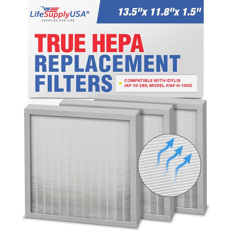 LifeSupplyUSA True HEPA Filter Replacement Compatible with Idylis