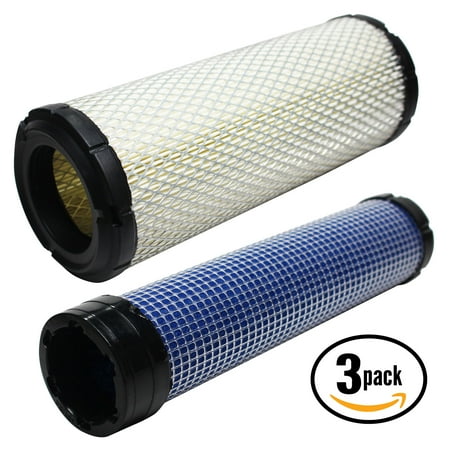 3-Pack Replacement Kohler CH740S-CH740-0086 Engine Air Filter & Inner Air Filter - Compatible Kohler 2508304-S Inner Air Filter & 2508301-S Filter