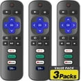 thumbnail image 1 of 3 Pack Replacement Remote Control Only for Roku TV, Compatible for TCL Roku/Hisense Roku/Sharp/Philips/Onn Roku (Not for Roku Stick and Box), 1 of 4