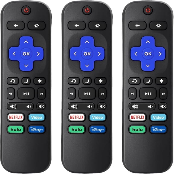 (3 Pack) Replacement Remote for Roku-TV-Remote Compatible All Onn-Hisense-TCL-Westinghouse-Sharp-Philips-Element Roku TV Remotes