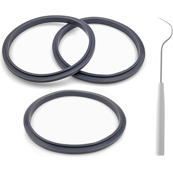 3 Pack Replacement Seal Rings for NutriBullet Blenders 600w/900w,Rubber Gaskets with Lip Compatible with Nutribullet Extractor Blender,Set of Seal Rings Replacement Parts with a Curved Needle