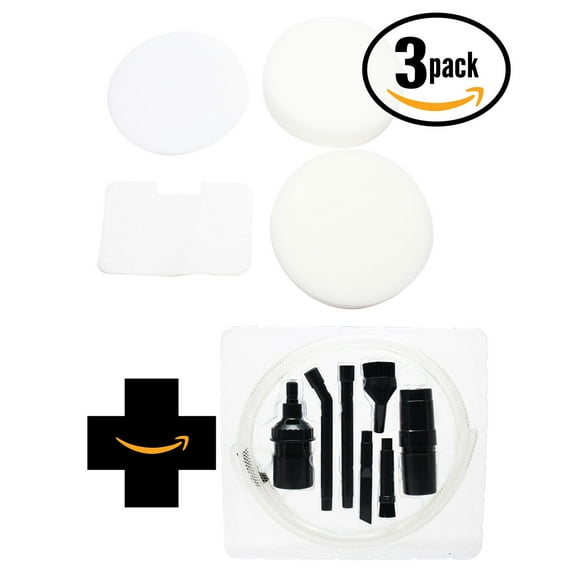 3-Pack Replacement Shark Navigator NV22L Vacuum 4-Piece Foam and Felt Replacement Filter Kit with 7-Piece Kit - Compatible Shark XF22, NV22L Foam and Felt Replacement Filter Kit