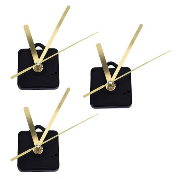 3 Pack Replacement Wall Clock Repair Parts Pendulum Movement Mechanism Quartz Clock Motor with Hands & Fittings Kit