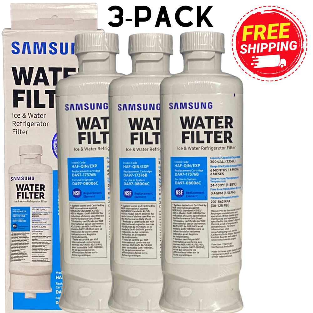4Pack Replacement for DA9717376B HAFQIN/EXP Refrigerator Water Filter New, Sealed
