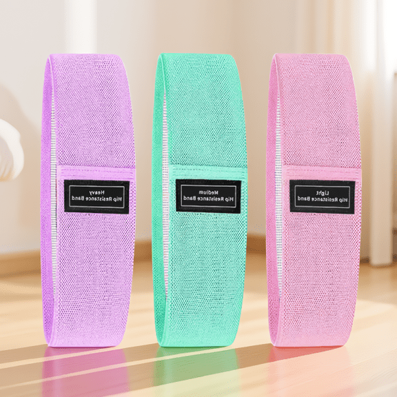 3-Pack Resistance Loop Bands Set for Workout, Yoga, Strength , Light Medium Heavy Levels