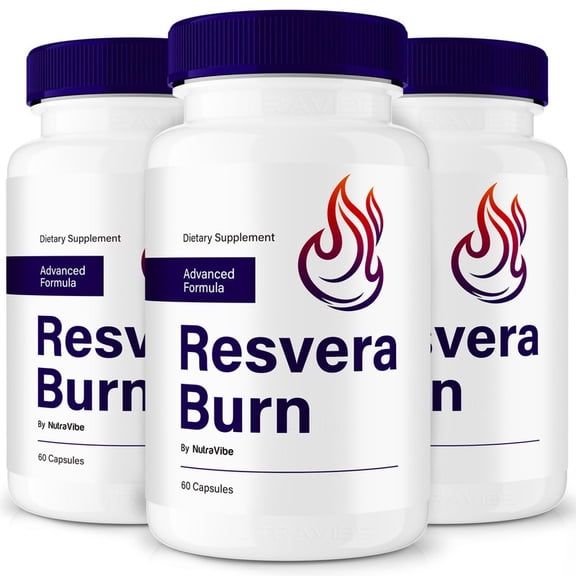 (3 Pack) Resvera Burn Natural Daily Pill Formula Designed to align with Fitness Goals, Support active Lifestyle & Body Balance | Just 2 Easy-to-Swallow Pills Daily (180 Capsules)