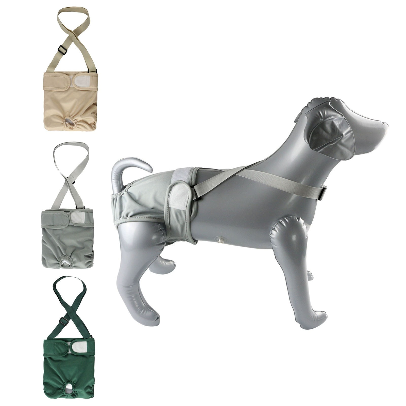 3 Pack Reusable Absorbent Leakproof Dog Diaper for Female Dogs in Heat Cycle Breathable Anti Side and Back Leakage
