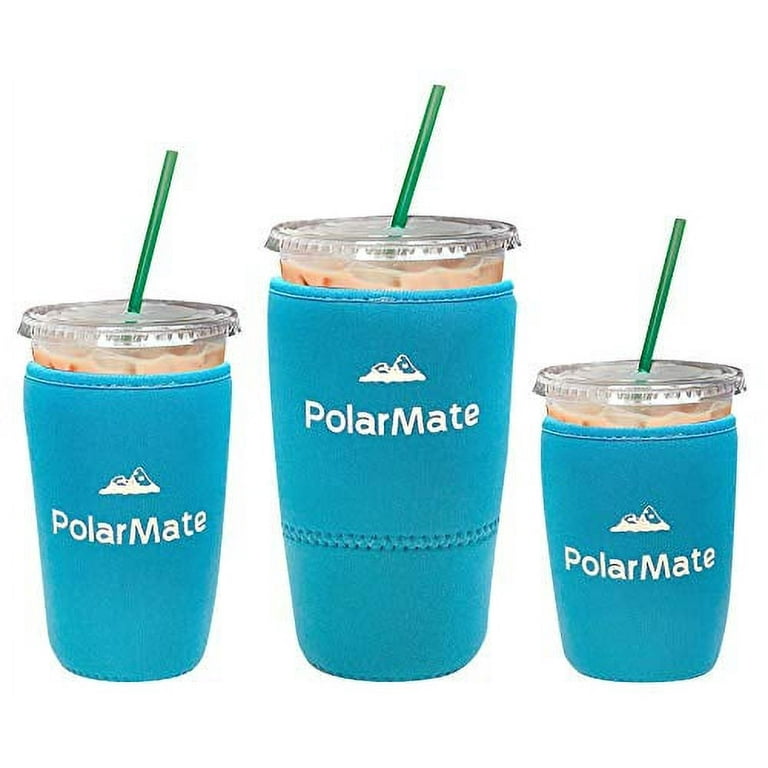 3 Pack Iced Coffee Cup Sleeve for Large Sized Cups, Reusable Neoprene Iced Coffee Cup Holder for Hot Cold Drinks, Compatible with Starbucks, Dunkin