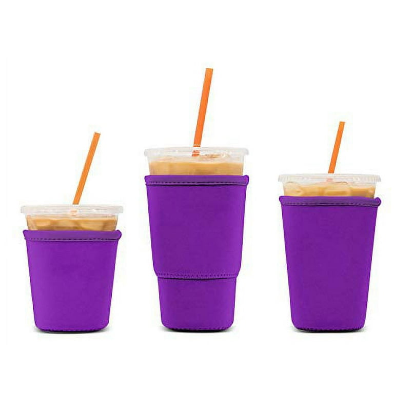 Iced Coffee Sleeve With Handle Size Large Purple Butterfly Iced Coffee Cup  Holder, Insulated Drink Holder for Loaded Tea, Y2K Aesthetic 